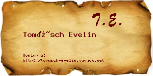 Tomásch Evelin névjegykártya