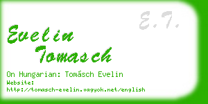 evelin tomasch business card